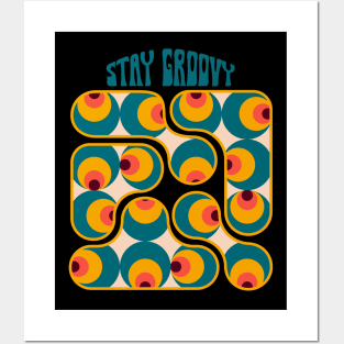 Groovy seventies circles Posters and Art